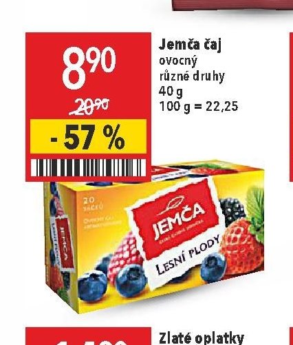 Jemča čaj ovocný různé druhy 40 g