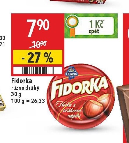 Fidorka různé druhy 30 g