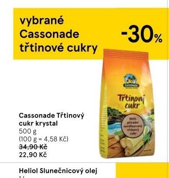 Cassonade Třtinový cukr krystal