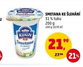 SMETANA KE ŠLEHÁNÍ 31 % tuku 200 g