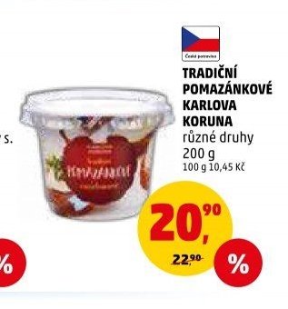 TRADIČNÍ POMAZÁNKOVÉ KARLOVA KORUNA různé druhy 200 g