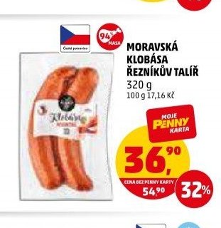 MORAVSKÁ KLOBÁSA ŘEZNÍKŮV TALÍŘ