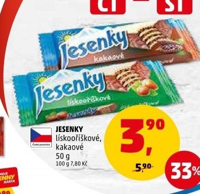 Jesenky kakaové/lískooříškové