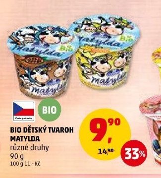 BIO DĚTSKÝ TVAROH MATYLDA