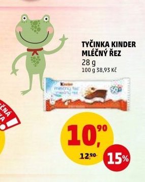 TYČINKA KINDER MLÉČNÝ ŘEZ