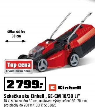 Aku sekačka Einhell AKU GE-CM 18/30 Li