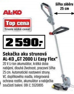 Aku sekačka strunová AL-KO GT2000Li Easy Flex