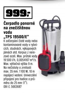 Čerpadlo ponorné TPS19500E