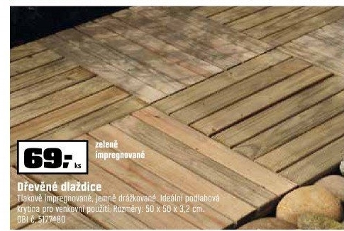 Dřevěné dlaždice