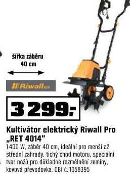 Elektrický kultivátor Riwall RET 4014