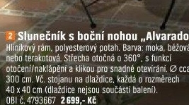 Slunečník závěsný