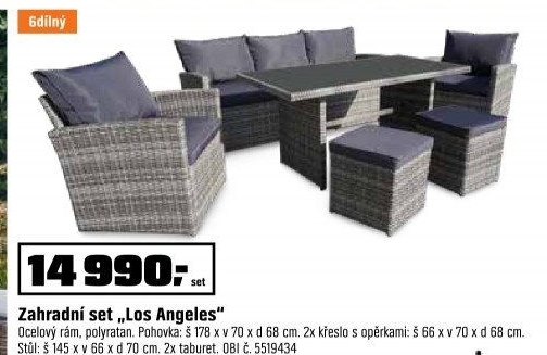 Zahradní sestava Los Angeles