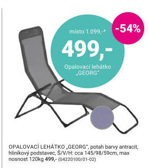 OPALOVACÍ LEHÁTKO „GEORG“