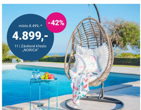 ZÁVĚSNÉ KŘESLO „NORICA“