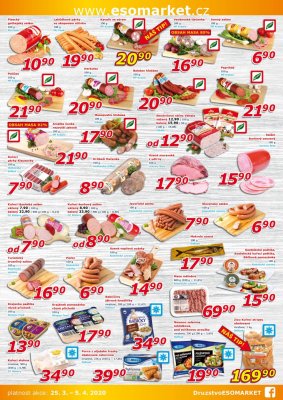 akční leták ESO MARKET 25.3.2020-5.4.2020