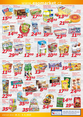 akční leták ESO MARKET 25.3.2020-5.4.2020