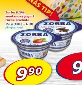 Ochucený jogurt smetanový řecký Zorba