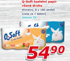 Toaletní papír 3vrstvý Q Soft