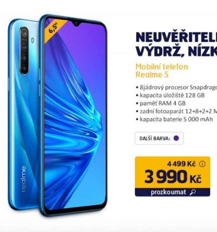 Mobilní telefon Realme 5