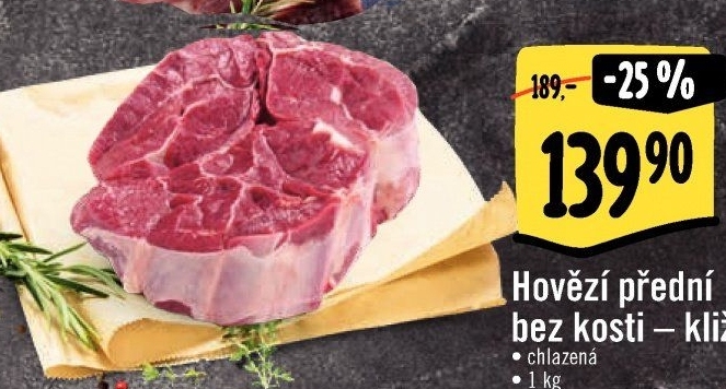 Hovězí přední bez kosti - kližka