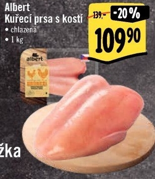 Kuřecí prsa s kostí Albert