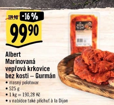 Vepřová krkovice marinovaná bez kosti Gurmán Od řezníka na gril Albert