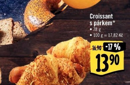 Croissant s párkem