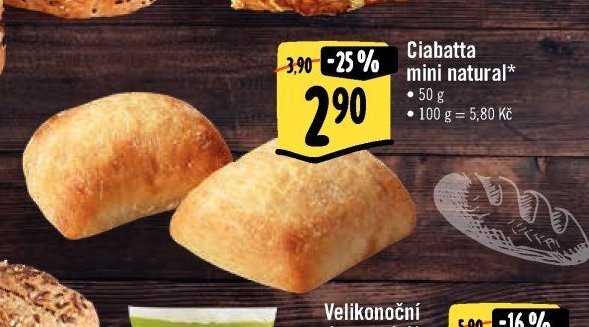 Ciabatta mini natural