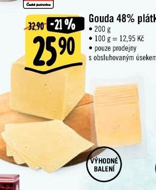 Gouda 48% plátky