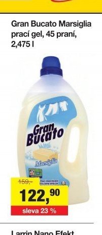 Gran Bucato Marsiglia prací gel, 45 praní, 2,475 l