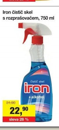 Iron čistič skel s rozprašovačem, 750 ml