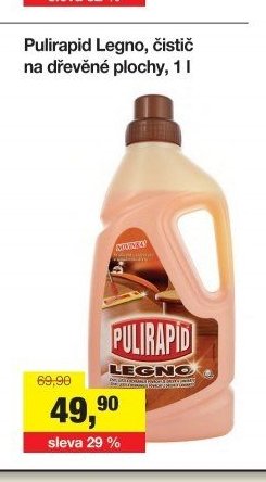 Pulirapid Legno, čistič na dřevěné plochy, 1 l