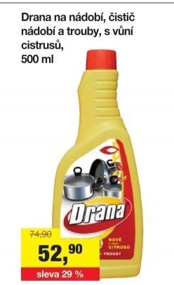 Čistič na připálené tuky a pokrmy Drana Severochema