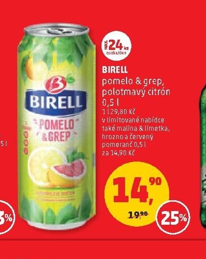 Birell pomelo & grep, polotmavý citrón 0,5 l