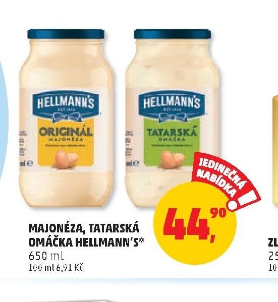 MAJONÉZA, TATARSKÁ OMÁČKA HELLMANN'S