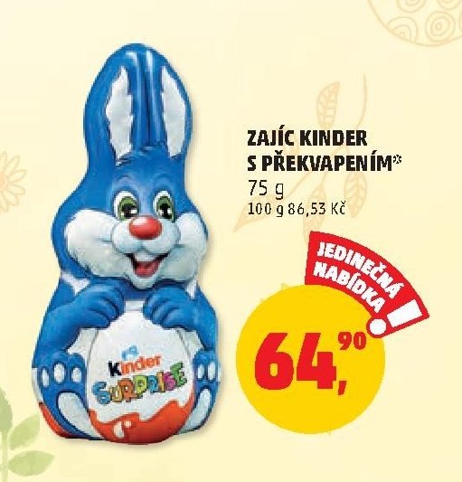 ZAJÍC KINDER S PŘEKVAPENÍM