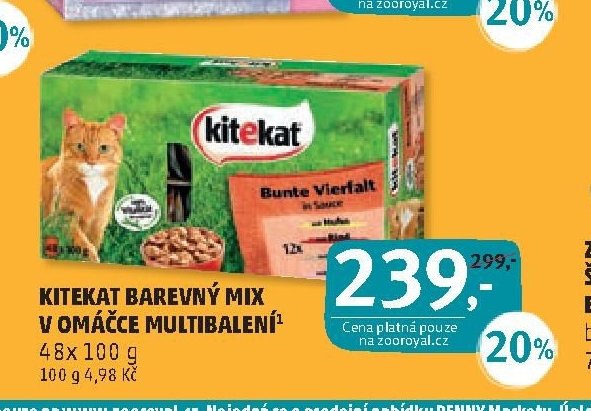 Kitekat barevný mix v omáčce multibalení 48x100 g