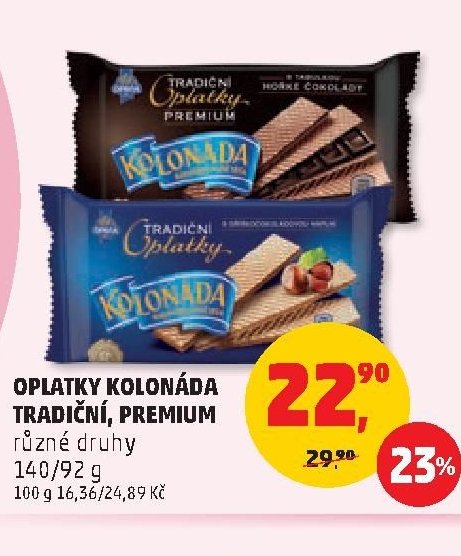 Oplatky Kolonáda tradiční, premium 140/92 g