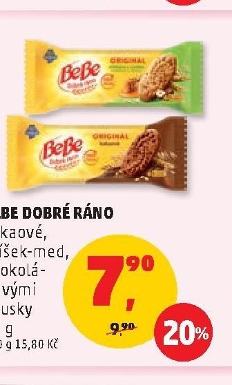 Bebe dobré ráno kakaové, oříšek-med, s čokoládovými kousky 50 g