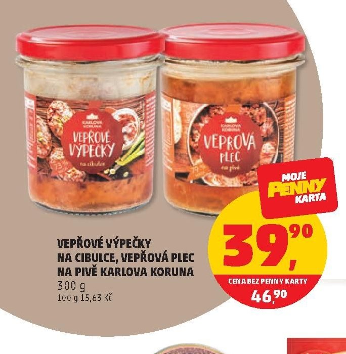 Vepřové výpečky na cibulce, Vepřová plec na pivě Karlova Koruna