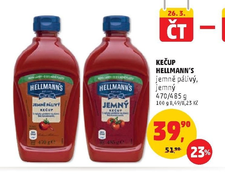 Kečup Hellmann's jemně pálivý, jemný