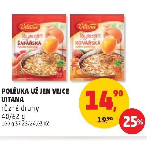 Polévka Už jen vejce Vitana
