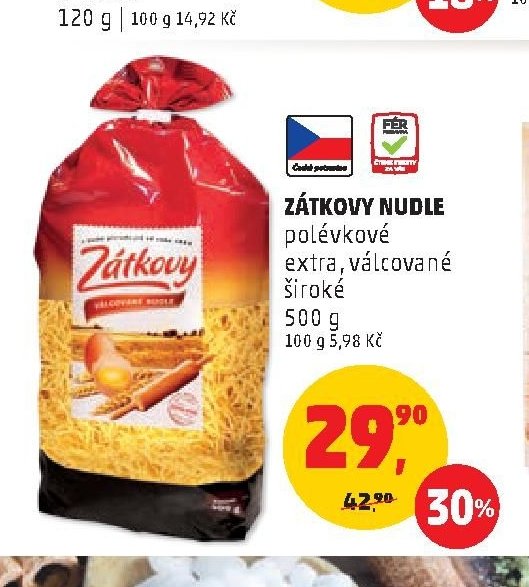 Zátkovy nudle polévkové