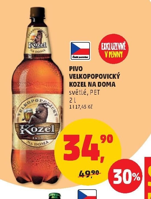 PIVO VELKOPOPOVICKÝ KOZEL NA DOMA