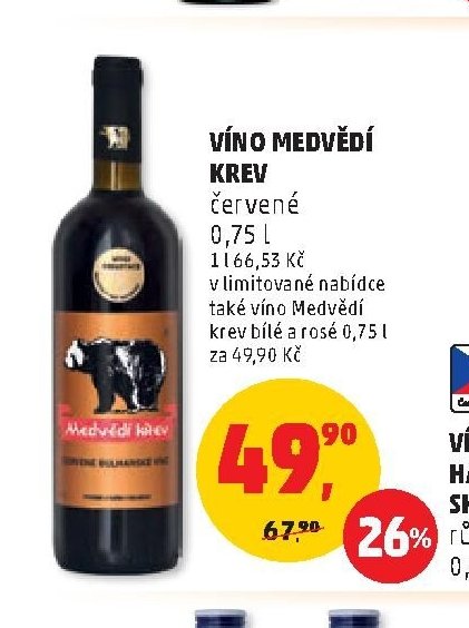 VÍNO MEDVĚDÍ KREV