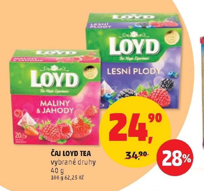 Čaj LOYD TEA vybrané druhy