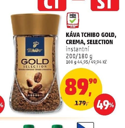 KÁVA TCHIBO GOLD, CREMA, SELECTION instantní
