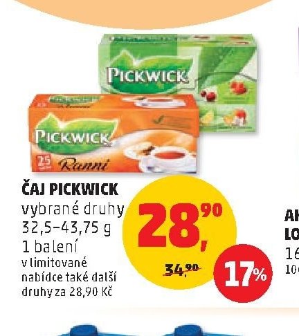 ČAJ PICKWICK vybrané druhy