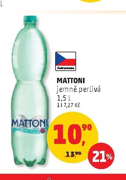 MATTONI jemně perlivá