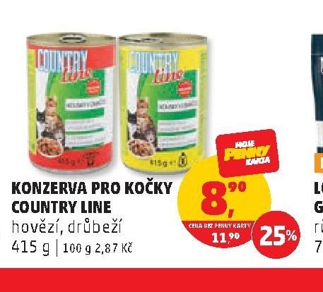 KONZERVA PRO KOČKY COUNTRY LINE